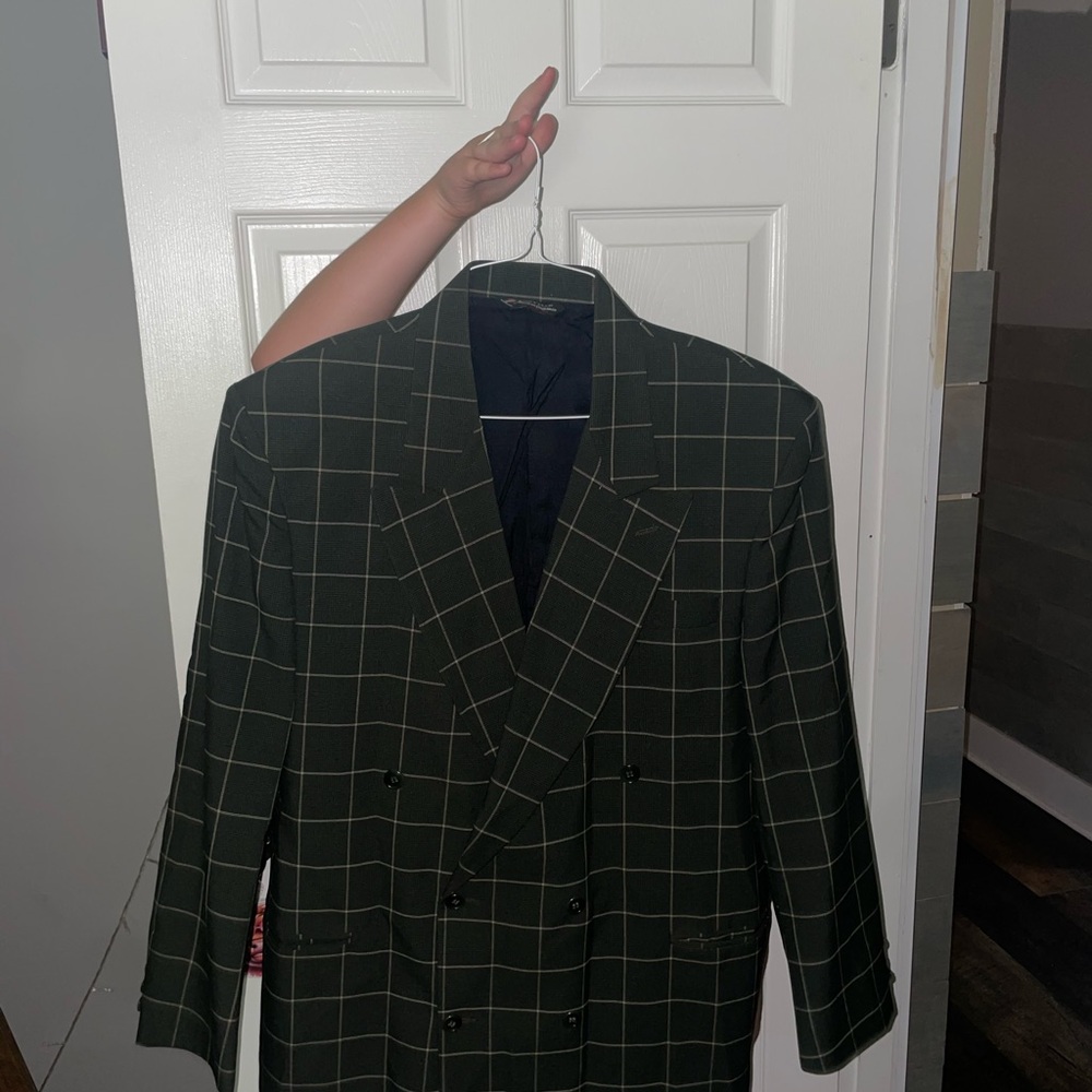 Men's Checkered Blazer and Matching Pants